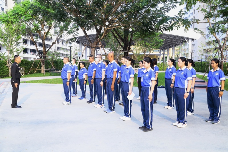 สำนักพัฒนาระบบราชการกลาโหม จัดการทดสอบสมรรถภาพร่างกายกำลังพล ประจำปี ๒๕๖๘ ครั้งที่ ๑ ณ บริเวณสวนเฉลิมพระเกียรติ สำนักงานปลัดกระทรวงกลาโหม (พื้นที่ศรีสมาน