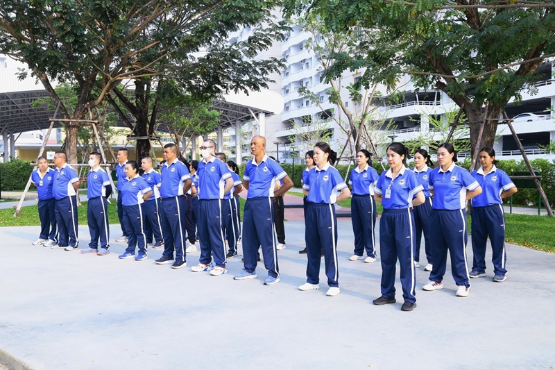 สำนักพัฒนาระบบราชการกลาโหม จัดการทดสอบสมรรถภาพร่างกายกำลังพล ประจำปี ๒๕๖๘ ครั้งที่ ๑ ณ บริเวณสวนเฉลิมพระเกียรติ สำนักงานปลัดกระทรวงกลาโหม (พื้นที่ศรีสมาน