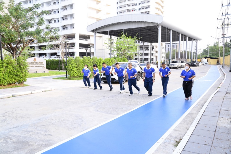 สำนักพัฒนาระบบราชการกลาโหม จัดการทดสอบสมรรถภาพร่างกายกำลังพล ประจำปี ๒๕๖๘ ครั้งที่ ๑ ณ บริเวณสวนเฉลิมพระเกียรติ สำนักงานปลัดกระทรวงกลาโหม (พื้นที่ศรีสมาน