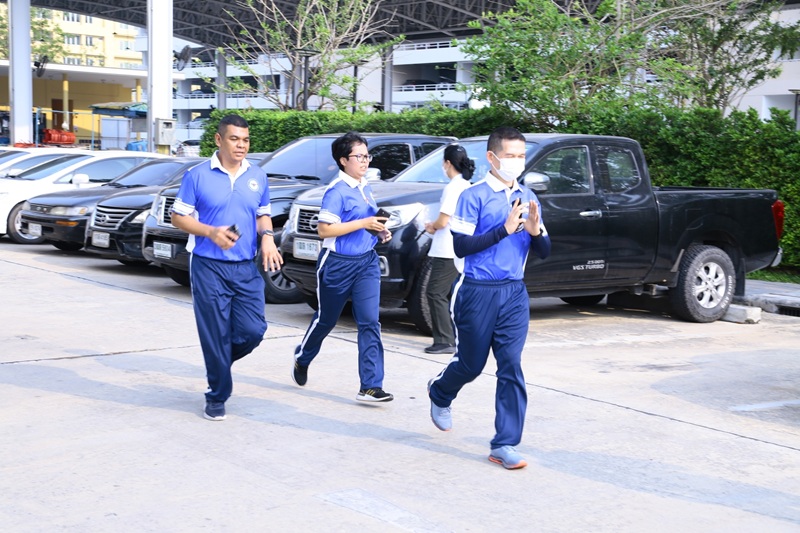 สำนักพัฒนาระบบราชการกลาโหม จัดการทดสอบสมรรถภาพร่างกายกำลังพล ประจำปี ๒๕๖๘ ครั้งที่ ๑ ณ บริเวณสวนเฉลิมพระเกียรติ สำนักงานปลัดกระทรวงกลาโหม (พื้นที่ศรีสมาน