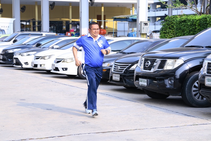สำนักพัฒนาระบบราชการกลาโหม จัดการทดสอบสมรรถภาพร่างกายกำลังพล ประจำปี ๒๕๖๘ ครั้งที่ ๑ ณ บริเวณสวนเฉลิมพระเกียรติ สำนักงานปลัดกระทรวงกลาโหม (พื้นที่ศรีสมาน