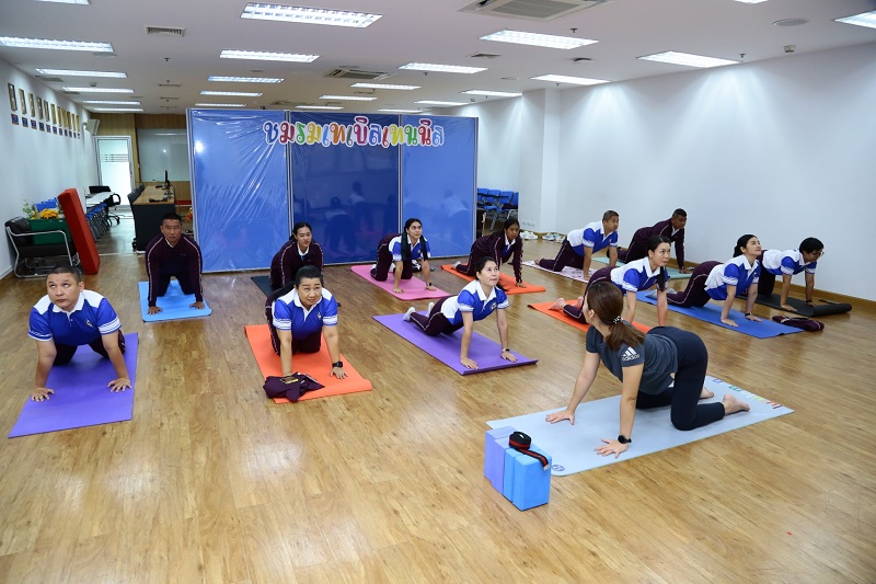 สำนักพัฒนาระบบราชการกลาโหม ได้จัดกิจกรรม “การฝึกโยคะเพื่อสุขภาพ” ให้กับกำลังพลของสำนักพัฒนาระบบราชการกลาโหม