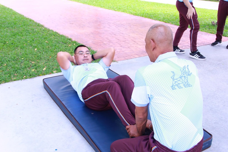 สำนักพัฒนาระบบราชการกลาโหม จัดการทดสอบสมรรถภาพร่างกายกำลังพล ประจำปี ๒๕๖๘ ครั้งที่ ๒ ณ บริเวณสวนเฉลิมพระเกียรติ สำนักงานปลัดกระทรวงกลาโหม (พื้นที่ศรีสมาน)