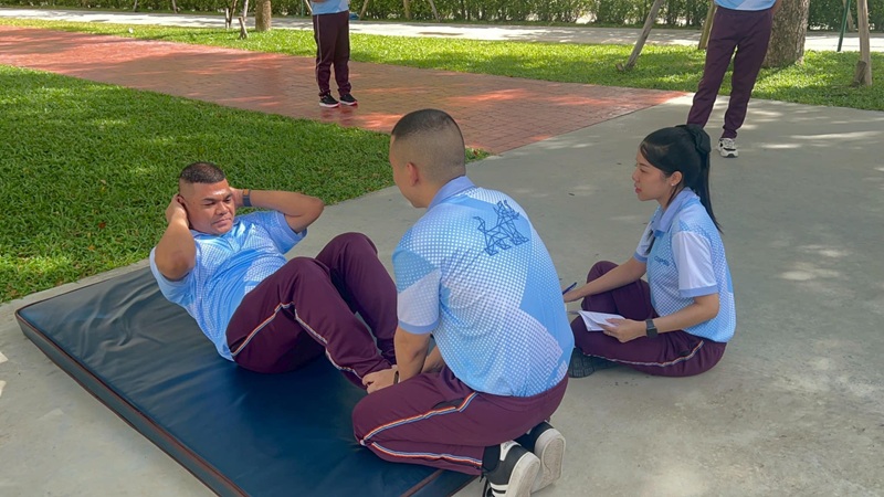 สำนักพัฒนาระบบราชการกลาโหม จัดการทดสอบสมรรถภาพร่างกายกำลังพล ประจำปี ๒๕๖๘ ครั้งที่ ๒ ณ บริเวณสวนเฉลิมพระเกียรติ สำนักงานปลัดกระทรวงกลาโหม (พื้นที่ศรีสมาน)