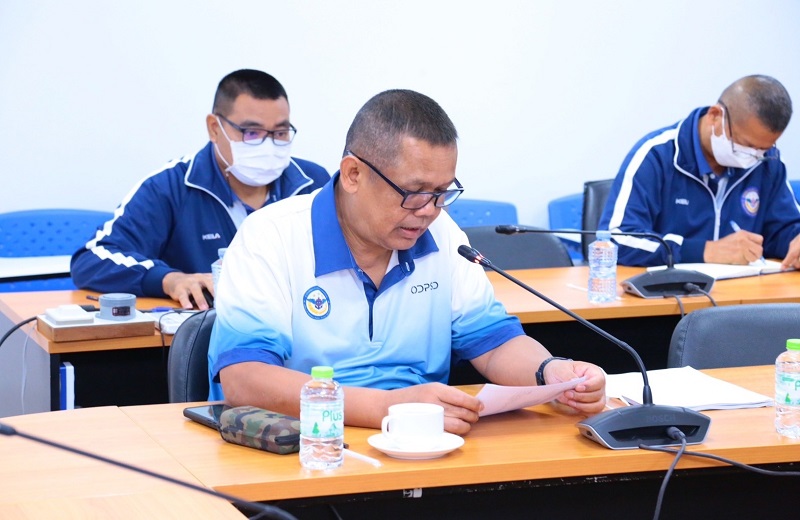 สพร.กห. จัดประชุม นขต.สพร.กห. ครั้งที่ 3/2566 เพื่อติดตามผลการดำเนินงานที่ผ่านมา และชี้แจงในเรื่องที่สำคัญ ณ ห้องประชุม สพร.กห. ชั้น 2 อาคาร สป.(ศรีสมาน)