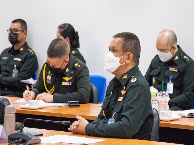 ประชุมเพื่อพิจารณาตัวชี้วัดคำรับรองการปฏิบัติราชการของ กห. (ในส่วนของ สป.) ประจำปีงบประมาณ พ.ศ.2565