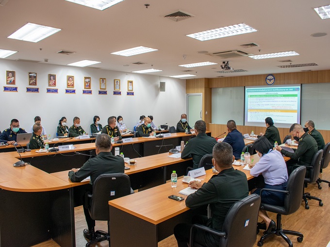ประชุมเพื่อพิจารณาตัวชี้วัดคำรับรองการปฏิบัติราชการของ กห. (ในส่วนของ สป.) ประจำปีงบประมาณ พ.ศ.2565