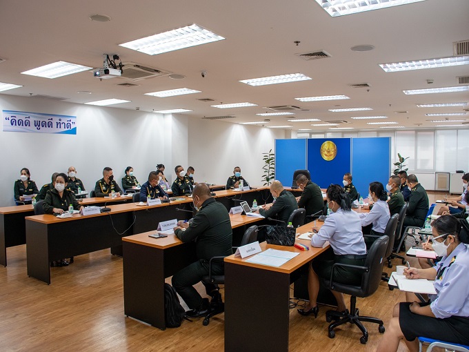 ประชุมเพื่อพิจารณาตัวชี้วัดคำรับรองการปฏิบัติราชการของ กห. (ในส่วนของ สป.) ประจำปีงบประมาณ พ.ศ.2565