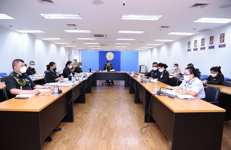 สพร.กห. จัดการประชุมพิจารณาการตอบประเมินสถานะของ สป. ในการเป็นระบบราชการ 4.0 (PMQA 4.0) ประจำปีงบประมาณ พ.ศ.2565 โดยมี พล.ท.สุรศักดิ์ วรรณสมบูรณ์ ผอ.สพร.กห. เป็นประธานการประชุม