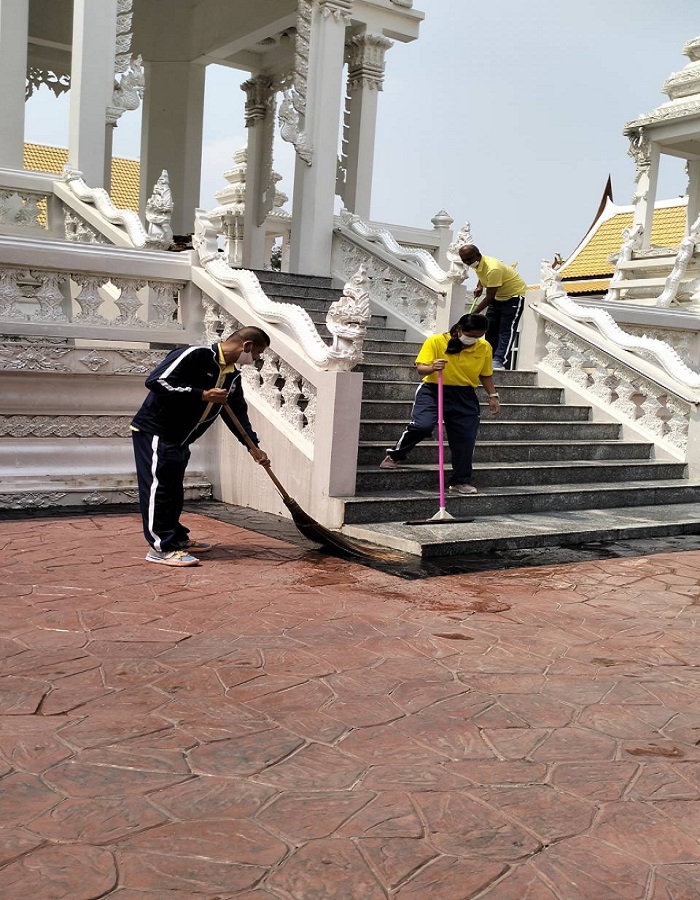 สพร.กห. ได้จัดกำลังพลเข้าร่วมกิจกรรมทำความสะอาดวัด และเป็นการปรับปรุงภูมิทัศน์โดยรอบวัด ณ ชินวรารามวรวิหาร