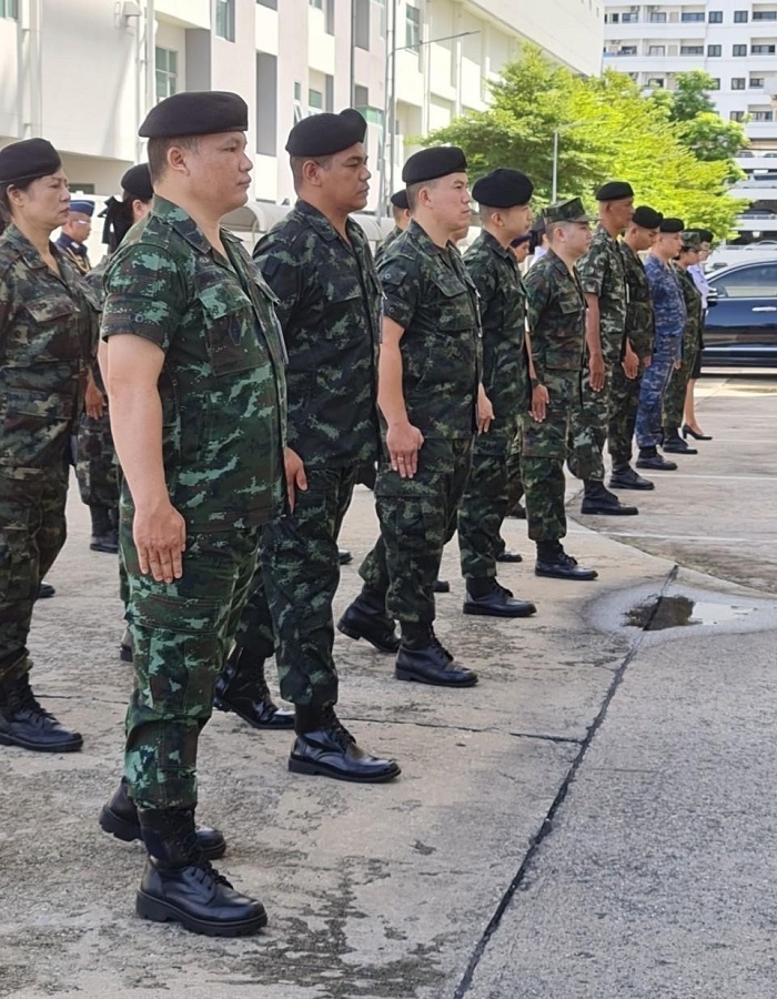 สพร.กห. ได้จัดให้มีการฝึกทบทวนท่าบุคคลเบื้องต้น ณ ใต้อาคารที่พักนายทหารสัญญาบัตร