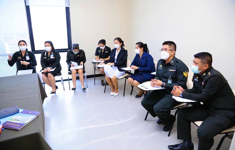 พ.อ.หญิง นันทกา ธรณีนิติญาณ ผอ.กสพร.สพร.กห. บรรยาย PMQA 4.0 ให้กับการอบรมหลักสูตรเจ้าหน้าที่งบประมาณของ นขต.สป.