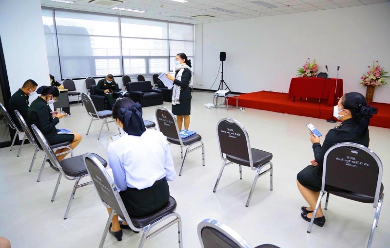 พ.อ.หญิง นันทกา ธรณีนิติญาณ ผอ.กสพร.สพร.กห. บรรยาย PMQA 4.0 ให้กับการอบรมหลักสูตรเจ้าหน้าที่งบประมาณของ นขต.สป.